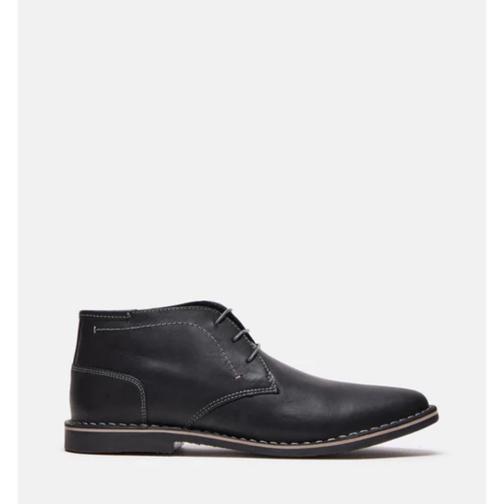 Steve Madden Harken Chukka Black Leather Lace-up BOOTS. Size 13 Men’s. New.